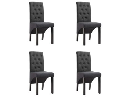 Jídelní židle 4 ks tmavě šedé textil 276965