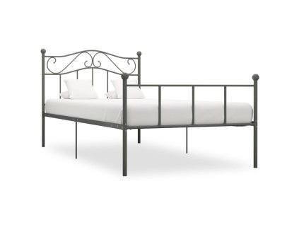 Rám postele šedý kov 100 x 200 cm 284531