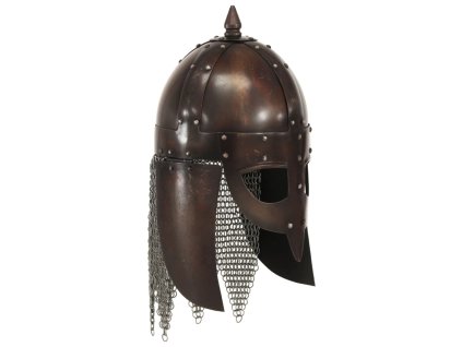 Vikingská válečnická přilba pro LARPy replika měděná ocel 286224