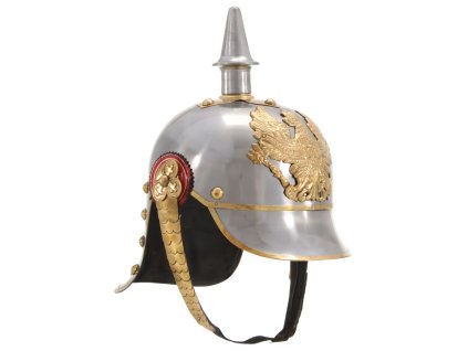 Německá pruská přilba pro LARPy replika stříbro ocel 286226