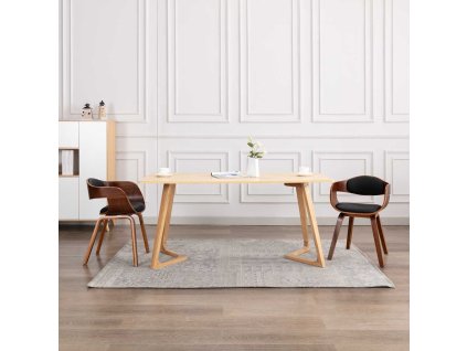 Jídelní židle 2 ks ohýbané dřevo a umělá kůže 287385