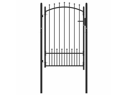 Brána s hroty Černá 100 x 150 cm Práškově lakovaná ocel 146400
