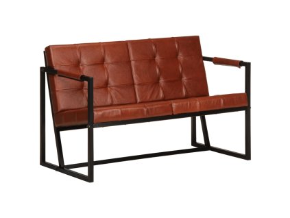 2místná sedačka hnědá pravá kozí kůže 288283