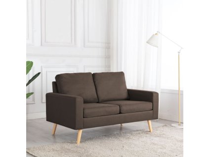 2místná pohovka hnědá textil 288705