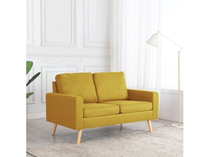 2místná pohovka žlutá textil 288709