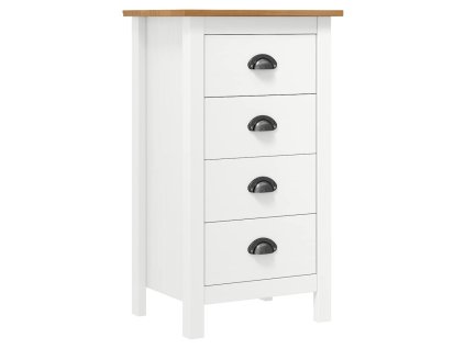 Příborník Hill bílý 46 x 35 x 80 cm masivní borové dřevo 288914