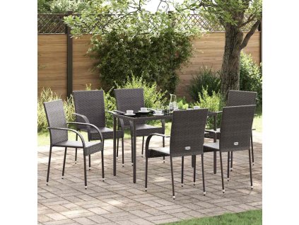 Stohovatelné zahradní židle 6 ks polyratan hnědé 310086