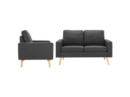 2dílná sedací souprava textil tmavě šedá 3056615