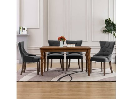 Jídelní židle 4 ks šedé textil 3058302