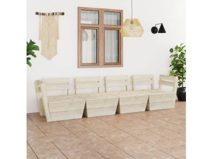 4místná zahradní pohovka z palet impregnované smrkové dřevo 3063713