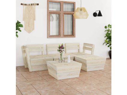 5dílná zahradní sedací souprava z palet impregnovaný smrk 3063715