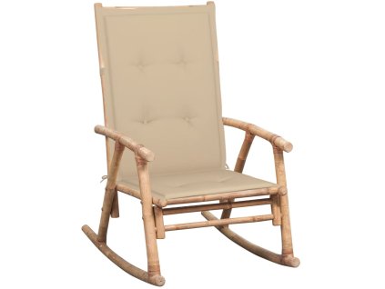 Houpací křeslo s poduškou bambus 3063906