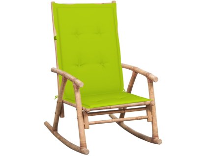 Houpací křeslo s poduškou bambus 3063914