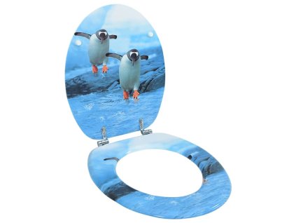 WC sedátko s víkem MDF motiv tučňáků 146910