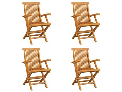 Skládací zahradní židle 4 ks masivní teak 3065528