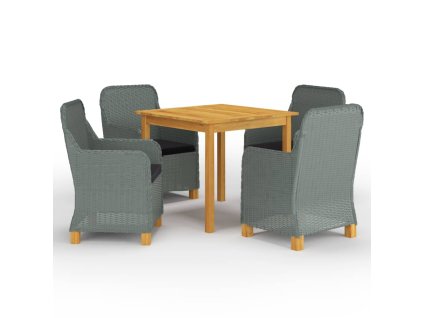 5dílný zahradní jídelní set světle šedý 3067759