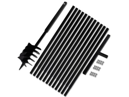 Zemní vrták s rukojetí 180 mm, s nástavci 13 m, ocel 270533
