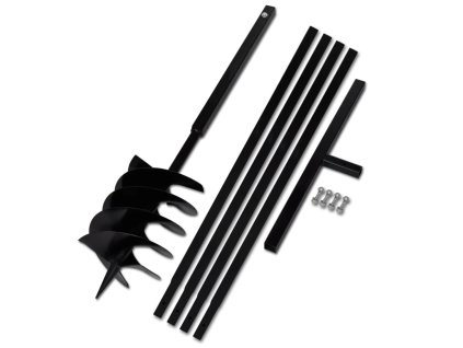 Zemní vrták s rukojetí 200 mm, s nástavci 5 m, ocel 270535