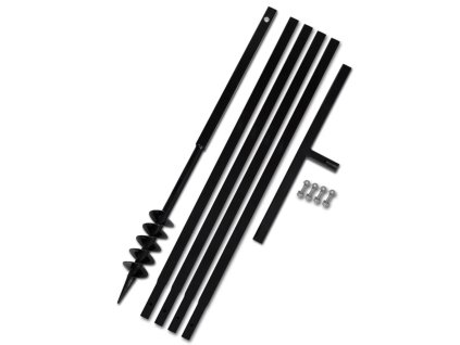 Zemní vrták s rukojetí 80 mm, s nástavci 5 m, ocel 270539