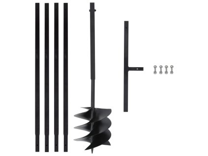 Zemní vrták s rukojetí 250 mm s prodlužovací trubkou 4 m ocel 3059406