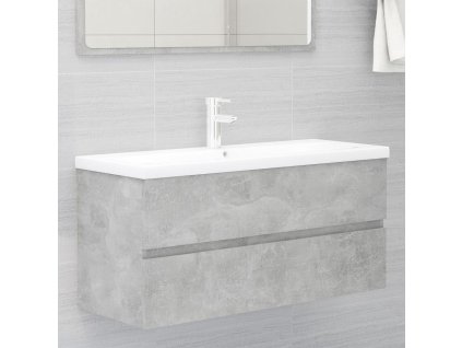 Skříňka se zápustným umyvadlem betonově šedá kompozitní dřevo 3071661