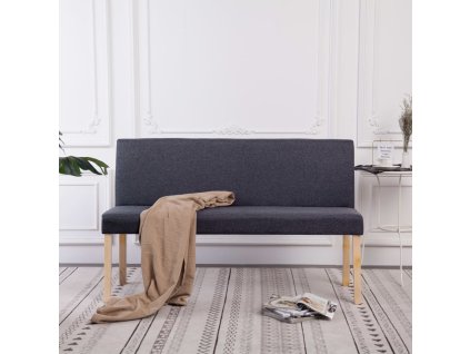 Lavice 139,5 cm tmavě šedá polyester 281334