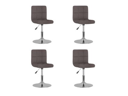 Otočné jídelní židle 4 ks taupe textil 3087457