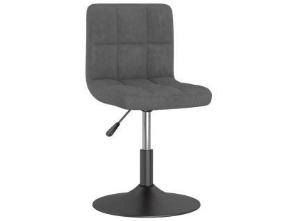 Otočná jídelní židle tmavě šedá samet 3087504