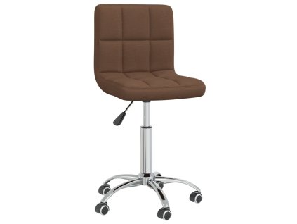 Otočná jídelní židle hnědá textil 3087534