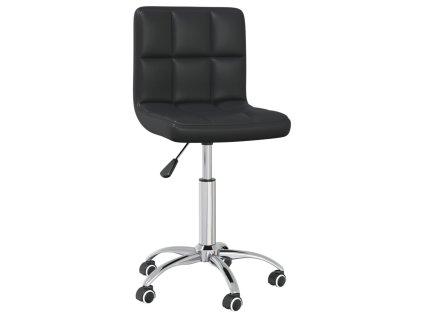 Otočná jídelní židle černá umělá kůže 3087562