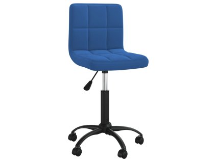 Otočná jídelní židle modrá samet 3087600