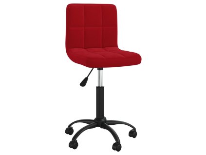 Otočná jídelní židle vínová samet 3087602