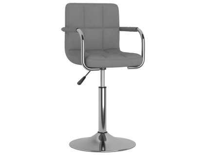 Jídelní židle světle šedá textil 3087876