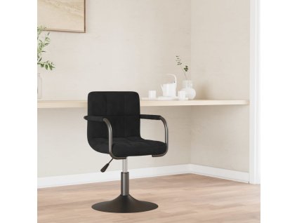 Jídelní židle černá samet 3087938