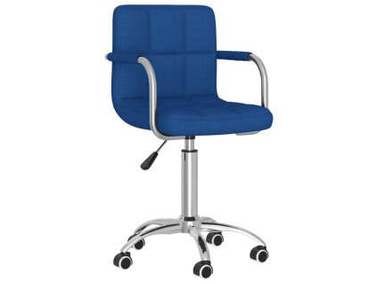 Otočná jídelní židle modrá textil 3087973