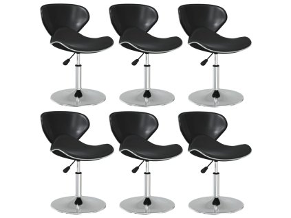 Jídelní židle 6 ks černé umělá kůže 3088586