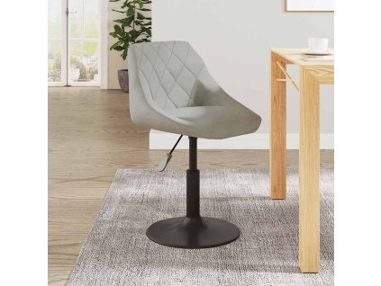 Jídelní židle světle šedá samet 3088813