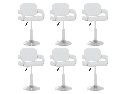 Jídelní židle 6 ks bílé umělá kůže 3089116