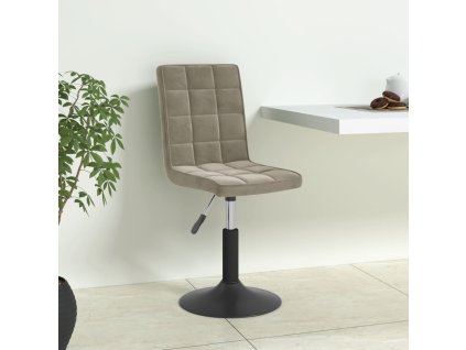 Otočné jídelní židle 4 ks světle šedé samet 3089289