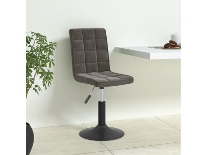 Otočné jídelní židle 6 ks tmavě šedé samet 3089301