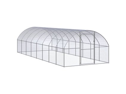 Venkovní klec pro kuřata 3 x 8 x 2 m pozinkovaná ocel 3095466