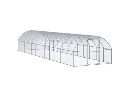 Venkovní klec pro kuřata 3 x 12 x 2 m pozinkovaná ocel 3095468