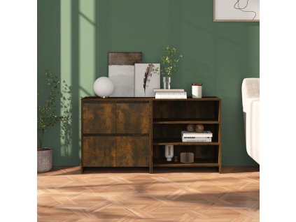 2dílný příborník kouřový dub kompozitní dřevo 3098086