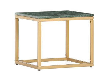 Konferenční stolek zelený 40x40x35cm pravý kámen mramorový vzor 286437