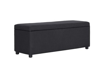 Lavice s úložným prostorem 116 cm černá polyester 281323