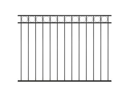 Plotový panel Assen ocelový 1,7 x 1,2 m černý 146318