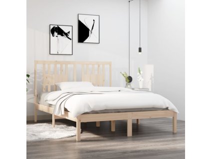 Rám postele masivní dřevo 135 x 190 cm Double 3104038