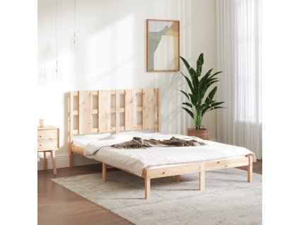 Rám postele masivní dřevo 135 x 190 cm Double 3105575