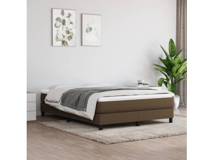 Rám postele s boxspringem tmavě hnědý 140 x 200 cm textil 3120519