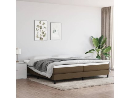 Rám postele s boxspringem tmavě hnědý 200 x 200 cm textil 3120543